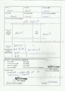 physical examination form for china scholarship