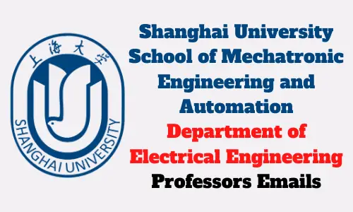 shanghai university department of electrical engineering professors emails