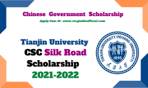 Tianjin University TJU Silk Road Scholarship 2021-2022 for Bachelor ...