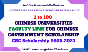 100/273 Chinese Universities Faculty for Chinese government scholarship ...