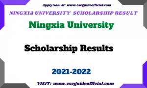 Ningxia University Scholarship results