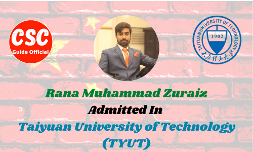 Taiyuan university of Technology tyut Rana Muhammad Zuraiz