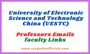 University Of Electronic Science And Technology China Faculty ...