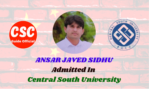 ANSAR JAVED SIDHU csc guide admitted candidates in CSU