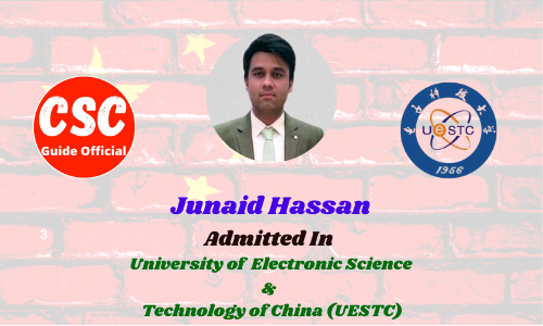 Junaid Hassan University of Electronic Science and Technology of China (UESTC) admitted candidate