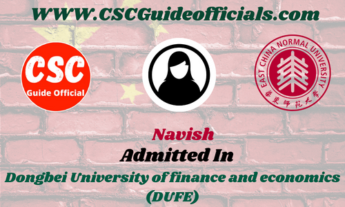 Navish Admitted to East China Normal University || China CSC Scholarship 2025-2026 Admitted Candidates CSC Guide Officials Scholar Wall