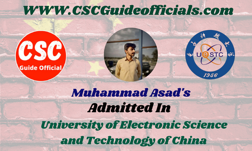 Muhammad Asad's Success Story || China CSC Scholarship 2025-2026 Admitted Candidates CSC Guide Officials Scholar Wall