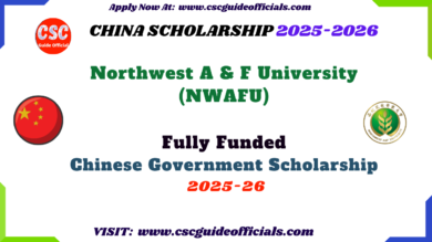 Northwest A & F University CSC Scholarship 2025