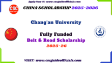 Changan University Belt and Road Scholarship