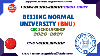 Beijing Normal University CSC Scholarship csc guide officials