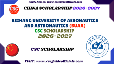 Beihang University of Aeronautics and Astronautics (BUAA) CSC Scholarship