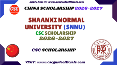Shaanxi Normal University (SNNU) CSC Scholarship
