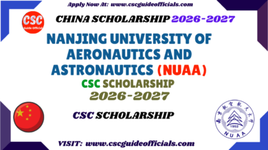 Nanjing University of Aeronautics and Astronautics (NUAA) CSC Scholarship
