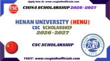 Henan University CSC Scholarship csc guide officials