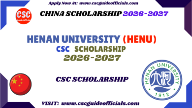 Henan University CSC Scholarship csc guide officials